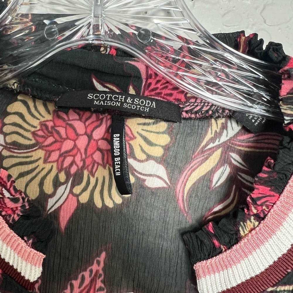 Scotch & Soda Dark Floral Long Sleeve Dress caja 1 - Picture 3 of 6